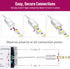 EMITEVER LED Strip Light Connector, 3 Packs, Tape Light Extension Connector for 8mm Width LED Strip Lights...