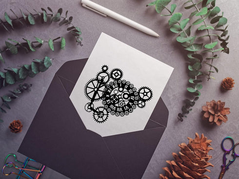 Metal Big Gear Cutting Dies, Gear with Pointer Die Cuts Embossing Stencils Template Mould for Card Scrapbooking and DIY Craft Album Paper Card Dec...