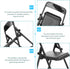 Gadpiparty 36 Pieces Mini Foldable Chairs 1/6 Scale Plastic Dollhouse Furniture Mini Desk Toys Simulation Stand Model Chair Desk Phone Stand for D...