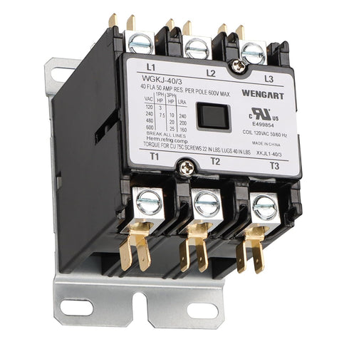HVAC Contactor,120VAC Control compressor and Fan Motor,Safe and Reliable,Efficient and Energy-saving,Long Service Life (3Pole_40Amp)...