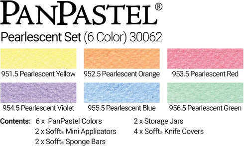 PanPastel Artist Pastels by GOLDEN, Pearlescent Colors Set, 6 Color, Professional Artist Pastels, Unique Pan Format (cake-like)...