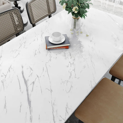 STCIKEEP Silver White Marble Contact Paper Peel and Stick Countertops Waterproof Marble Wallpaper Self Adhesive Marble Countertop Contact Paper fo...