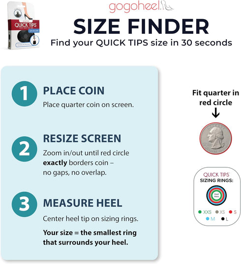 GoGoHeel Quick Tips - The Original High Heel Protectors & Heel Tip Replacement Caps, Repair Worn Stiletto Heel Tips (4 Pair Pack XS, S, M, L - Bla...