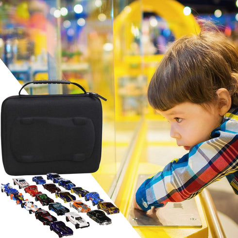 Mchoi Shockproof Carrying Case for Hot Wheels 20 Cars, Toy Car Organizer for Your Matchbox Cars Storage, Case Only...