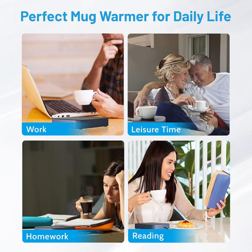 Coffee Cup Warmer, Smart Coffee Mug Warmer for Desk Home Office Use with 3 Temperature Setting, Beverage Warmer Candle Warmer for Tea, Water, Milk...