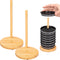2 Pcs Tumbler Lid Organizers, Bamboo Tumbler Lid Holder, Storage for Up to 20 Lids, Tumbler Lid Storage for Kitchen Cabinets and Countertops?Suita...