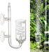 CO2 Diffuser Aquarium Glass Spiral CO2 Atomizer Diffuser Bubble Counter Check with Suction Cup for Aquarium Planted Fish Tank Supply Accessories...