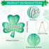 Jetec 12 x 11.5 Inch St. Patrick's Wall Pediments Wooden Irish Hanging Welcome Board Shamrock Plaques with Rope for St Patrick's Decor Window Home...