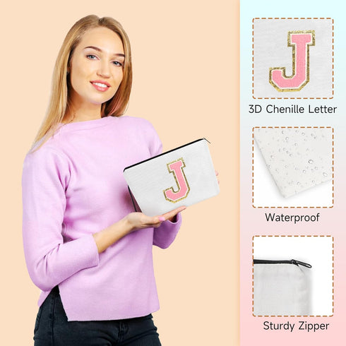 A-Z Personalized Gifts for Women,Cosmetic Bag for women,Birthday Gifts for Best Friend with Cosmetic Bag,Bride Bridesmaid Gifts,Stuff For Girls,Si...