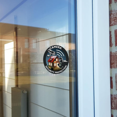 Intruder & Thief Deterrent Stickers - Security House Alarm & Security Camera - 6 Round Stickers - 9.5cm...