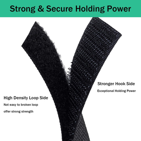 4 Inch Sew on Hook and Loop Strips | Easy to Sew | Excellent Grip | Non-Adhesive Back Nylon Fabric Fastener Strips for Clothing Sewing Crafts and ...