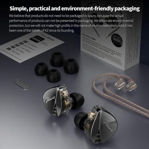 CCA Polaris in Ear Monitor HiFi Stereo IEM Earphones Dynamic Dual Driver Wired Earbuds with 4 Tuning Switches in Ear Headphones with Detachable Ca...