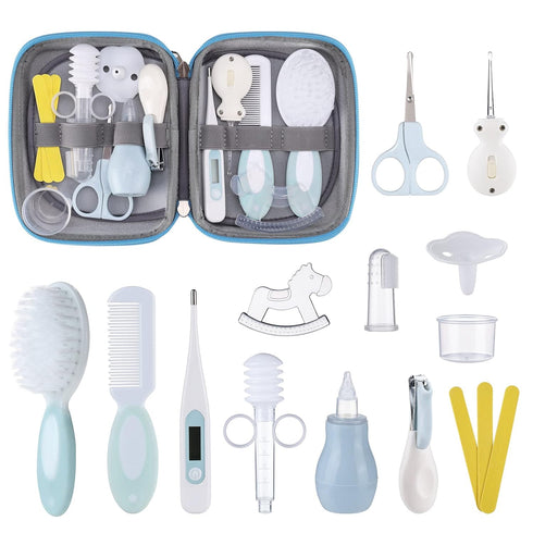 Baby Grooming and Health Kit, Lictin 15 in 1 Safety Care Set, Newborn Nursery Health Care Set with Hair Brush,Comb,Nail Clippers and More for Newb...