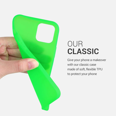 kwmobile Case Compatible with Apple iPhone 12 / iPhone 12 Pro Case - Soft Slim Protective TPU Silicone Cover - Neon Green...