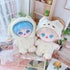 niannyyhouse 20cm Plush Doll Clothes Cat Hat Woolen Thread Onesies 8in Doll Accessories (B)...