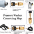 Pressure Washer Quick Connect Kit, Metric M22 14mm Swivel to 3/8'' Quick Connect, With 10 Washers for Home,Garden, Vehicles Cleaning Quick Connect...