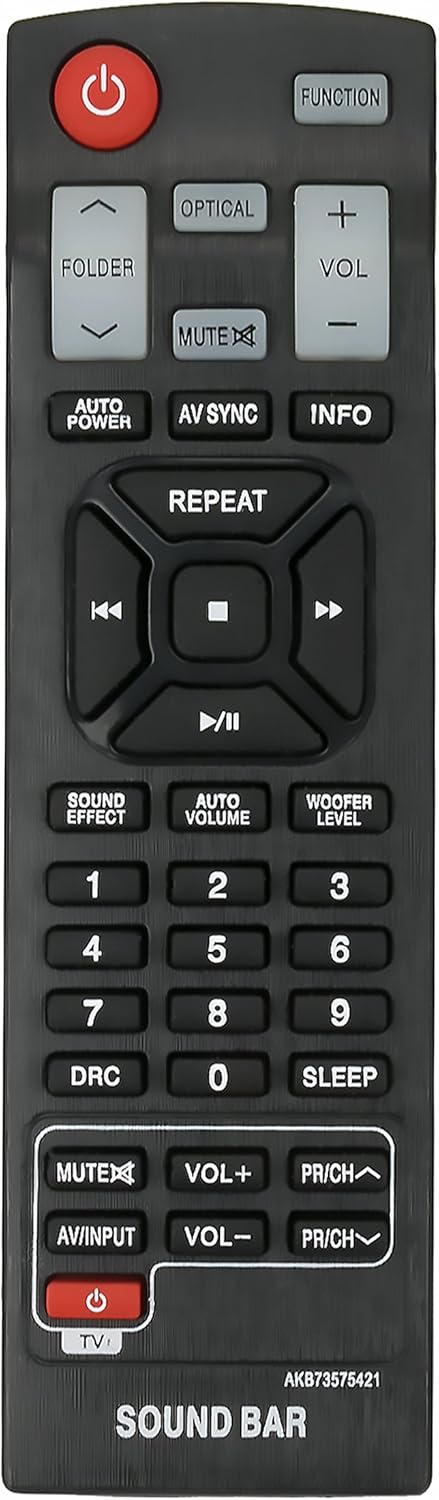 New AKB73575421 Replace Remote fit for LG Sound bar NB3530A NB2520A NB2430 NBN36 NB3531A NB3532A S33A1-D NB3730A NB4530B NB3520A2 NB3520ANB NB3530...