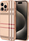 Phone Case for Apple iPhone 15 Pro Max, Fashion Leather Designer Phone Case, Soft TPU Drop Protection Shockproof Protective Phone Holder Women (fo...