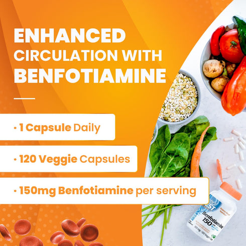 Doctors BEST Benfotiamine 150, Supports Glycemic Balance & Metabolic Response, Non-GMO, Gluten Free, Soy Free, Vegan 120 Veggie Caps...