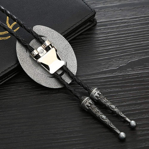 HUABOLA CALYN Vintage Bolo Tie for Men- Initial Letter ABCDMJR to Z Western Cowboy Bolo Tie for Women...