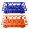 Test Tube Rack, Centrifuge Tube Holder (2 Pack - Blue and Orange) for 10ml, 15ml, 50ml, Detachable Plastic Stand, 28 Well...