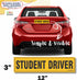 TOTOMO Student Driver Magnet for Car Sign - Large 12"x3" Magnetic Reflective Vehicle Safety for New Rookie Learner Drivers Removable Bumper Sticke...