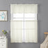 Doris 36 Inch Sheer Curtains Set of 2 Pieces, Faux Linen Natural Window Small Curtain Tiers for Kitchen Bedroom, Airy & Breathable Dual Rod Pocket...