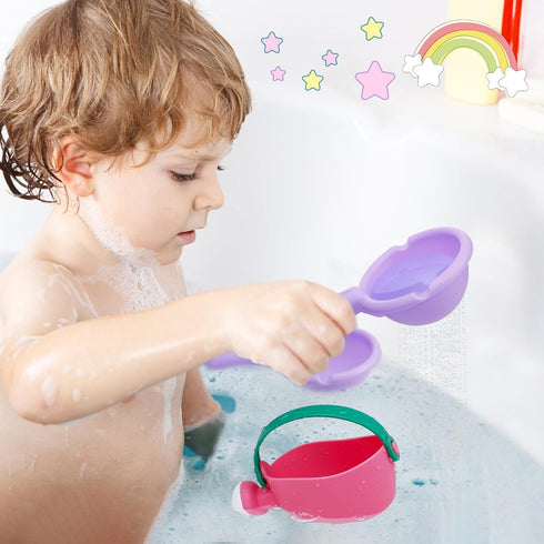 Bath Toys for Toddlers Age 1-3, 3 Pack Baby Bath Tub Swimming Pool Water Table Toys, Soft Mold Free Water Toys Fun Tactile Training Newborn Gifts...