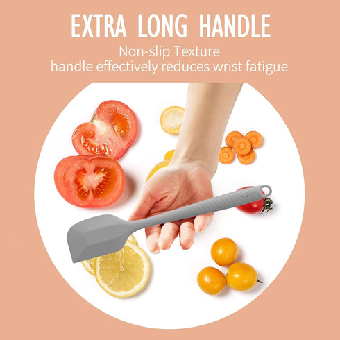 Permanent Warranty Silicone Small Spatula 1 PCS Heat Resistant Silicone Spatula Cooking for Nonstick Cookware Kitchen Gadgets Small Spatula Grey...