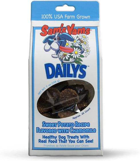Sams Yams Sweet Potato Dog Treats, Healthy Dog Treats for Large, Medium, Small Breed Dogs, Sweet Potato Dog Chews Made in USA - Sam's Yams DAILY'S...