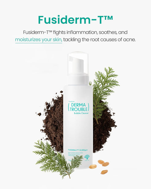 Derma Trouble Bubble Cleanser (5.46floz) Gentle Low-pH Bubble Cleanser for Comedonal Acne. Remove Excess Sebum Dead Skin and Impurities Korean Ski...