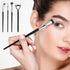 simarro 4Pcs Eyelash Brush Makeup Brush Set, Angle Brush Fan Angle Brush Straight Brush Steel Ruler Comb for Natural Lifted Eyelash Separator Eyeb...