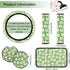 Frienda 10 Pcs Flowers Vintage Groovy Car Accessories Set Floral Steering Wheel Cover Flowers Car Air Vent Clips Center Console Armrest Cushion Ca...