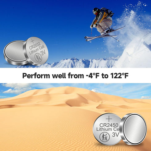 2032 Battery 230 mAh CR2032 Lithium 3V Coin Button Cell 50 Pack...
