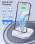 Charging Station for Multiple Devices - ADADPU 3 in 1 Wireless Charger Stand for Apple Watch Series 8/7/6/5/4/3/2/SE Phone Charging Dock for AirPo...
