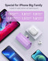 Purple Small Portable Battery Charger 4800mAh, Tiny Power Bank Ultra-Compact 15W Fast Charging Mini Battery Pack Power Charger for iPhone 14 Pro/1...