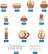 FASHEWELRY 20Pcs Resin Wooden Earring Pendants 10 Styles Gold Teardrop Rectangle Rhombus Flat Round Geometry Vintage Resin Wood Statement for Jewe...