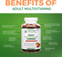 Halal Adult Multivitamin Gummies for Men, Women, Complete Everyday Nutritional Support with Biotin, Vegan, Natural Fruit Flavors, Non-GMO, Made in...