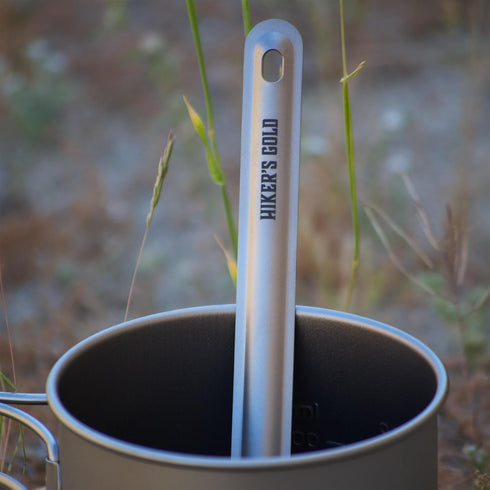 Hiker's Gold Ultralight Titanium Spork for Hiking, Backpacking, Camping...