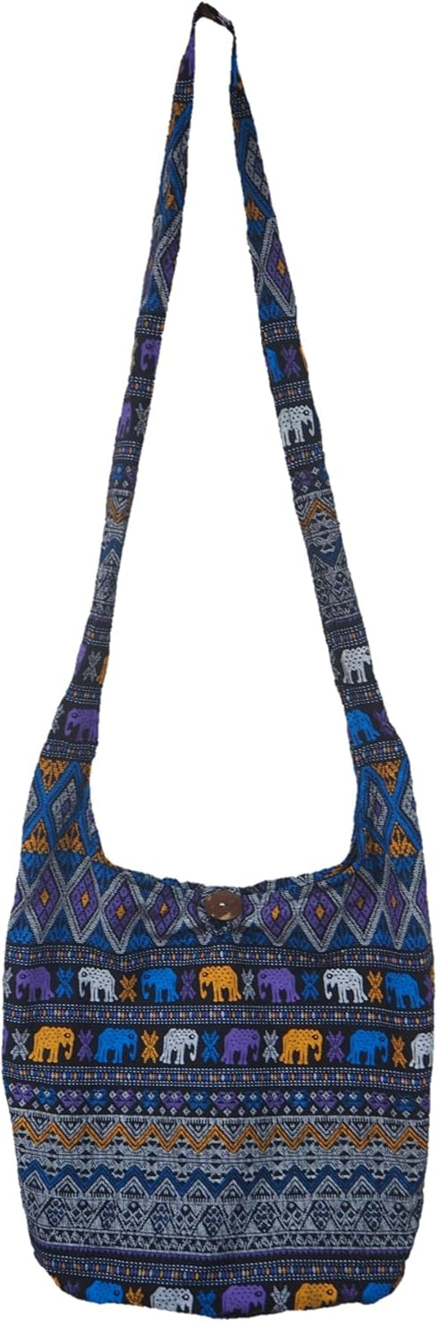 Hippie Boho Crossbody SLING Shoulder Bag Bohemian Gypsy Medium Size Design printed for Men or Women...