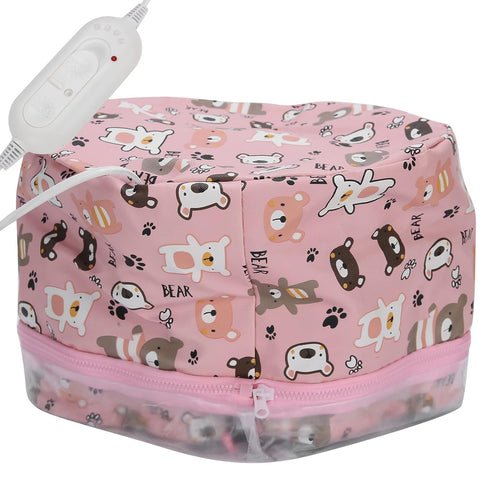 Hair Care Hat, Electric Hair Heating Adjustable Oil Treatment Steamer Hat Detachable Hair Care Tool (US Plug 110V)...