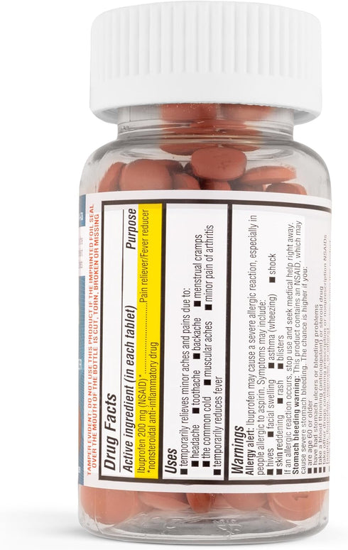 Timely Ibuprofen 200mg 100 Tablets - Compared to Advil Tablets - Pain Relief Tablets and Fever Reducer - for Headache Relief, Menstrual Pain, Toot...