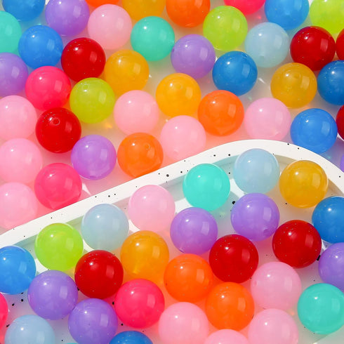 20mm Acrylic Beads Color Round Beads Chunky Bubblegum Beads for DIY Jewelry Making (Color)...