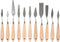 CONDA 11 Piece Stainless Steel Spatula Palette Knife Professional Palette Knife Painting Wood Handle...