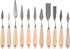 CONDA 11 Piece Stainless Steel Spatula Palette Knife Professional Palette Knife Painting Wood Handle...