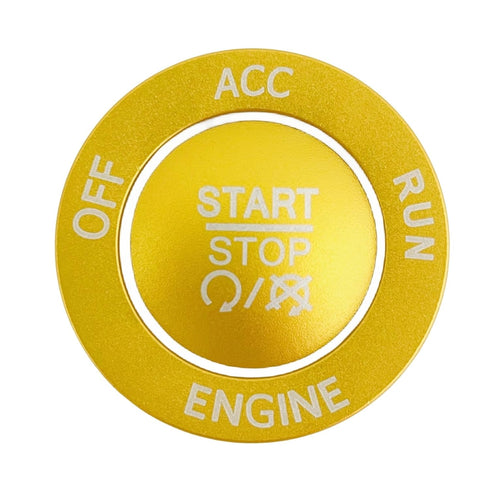 Push Start Stop Button Cover Trim for 2015-2021 Dodge Challenger Dodge RAM 1500 Dodge Charger, Aluminum Alloy, Gold......