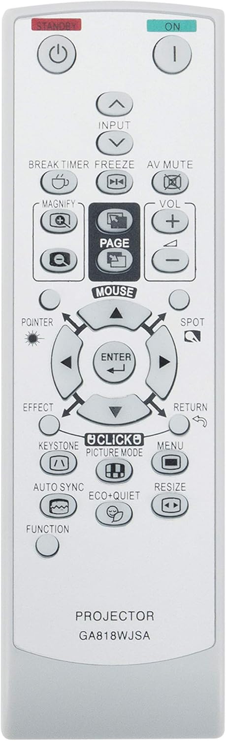 GA818WJSA Replaced Remote fit for Sharp Projector XR-50S XR-55X XR-55X (XGA) XR-50S (SVGA) PG-D3550W PG-D3050W PG-D2870W PG-D2510X...