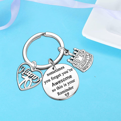 Nimteve Birthday Keychain Gift - Inspirational Birthday Gifts for Women & Men...