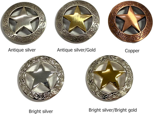 Toxic Jungle 2 Pieces 1-3/8 Inch (35mm) Concho, Come and Take It Texas Flag Decorative Concho, Screw Back Conchos for Leather Belt, Jacket, Hat, S...