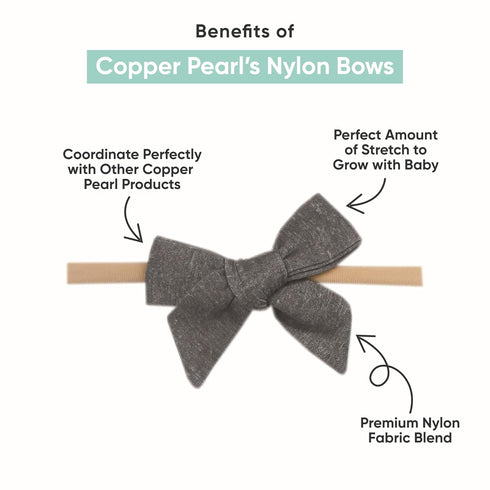 Copper Pearl Baby Bows: Stylish Headbands for Baby Girls, Premium Soft and Stretchy Baby Headbands, Perfect for Newborns, Trendy Designs - Dune...